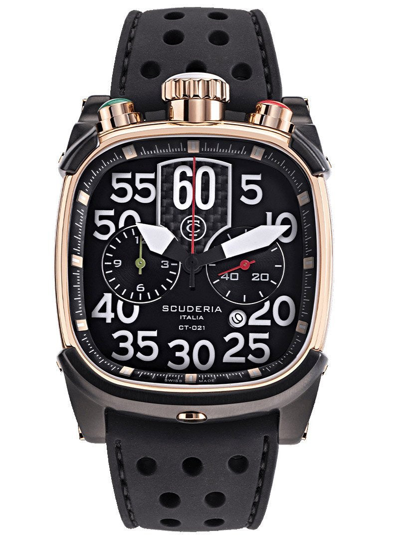 CT Scuderia SCRAMBLER SATURNO Swiss Made Mens Rose Gold Watch