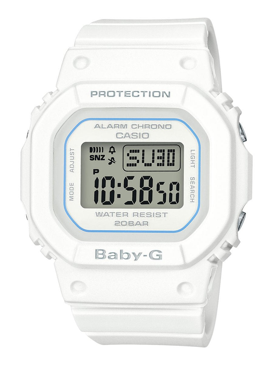 BABY-G ホワイト Casio Baby-G White Digital Classic Digital Dial Watch, 38mm