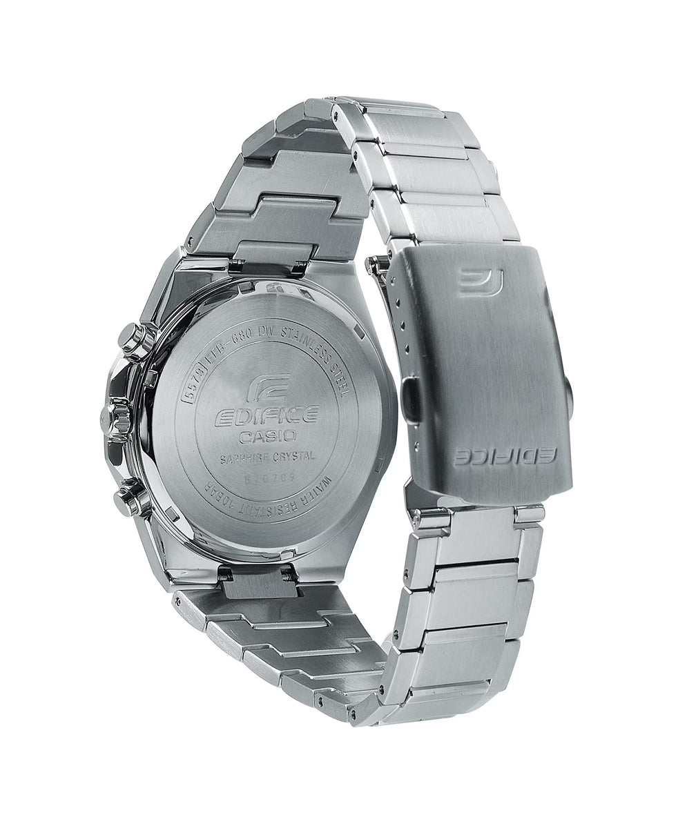 Casio Edifice EFB680D-1A Black/Silver Chronograph Analog Mens