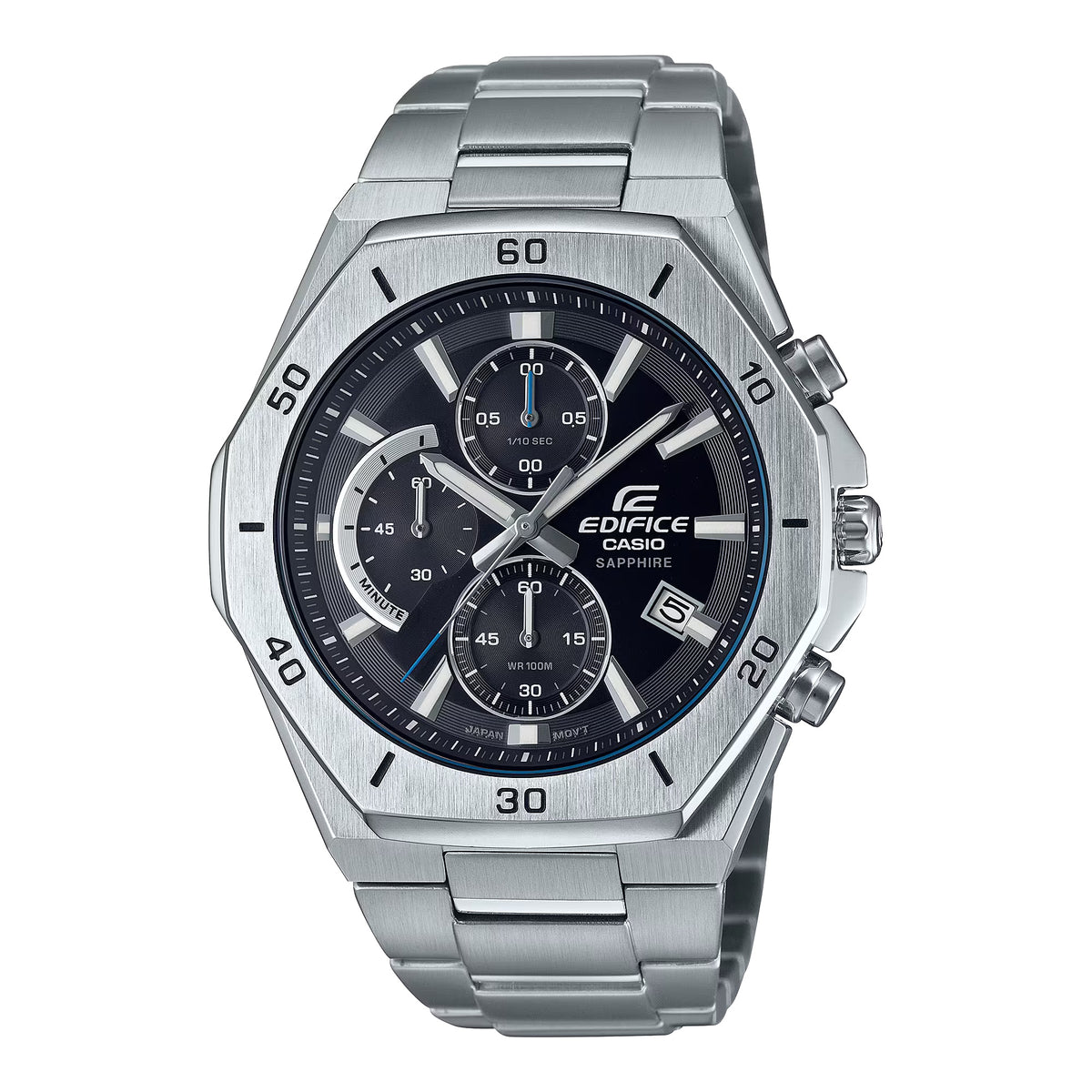 Casio Edifice EFB680D-1A Black/Silver Chronograph Analog Mens 