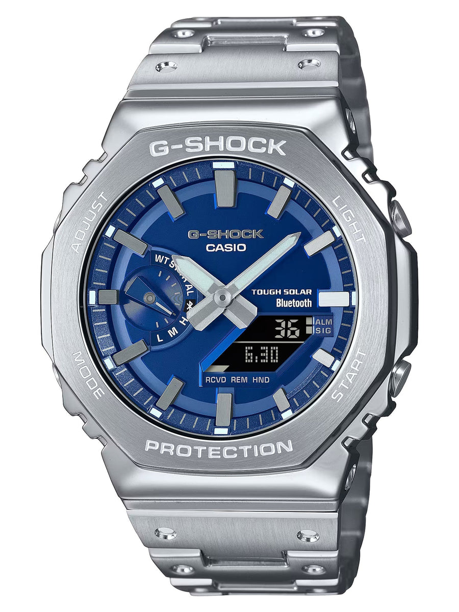 Casio G-Shock Full Metal Solar/Bluetooth® Mens Navy Watch
