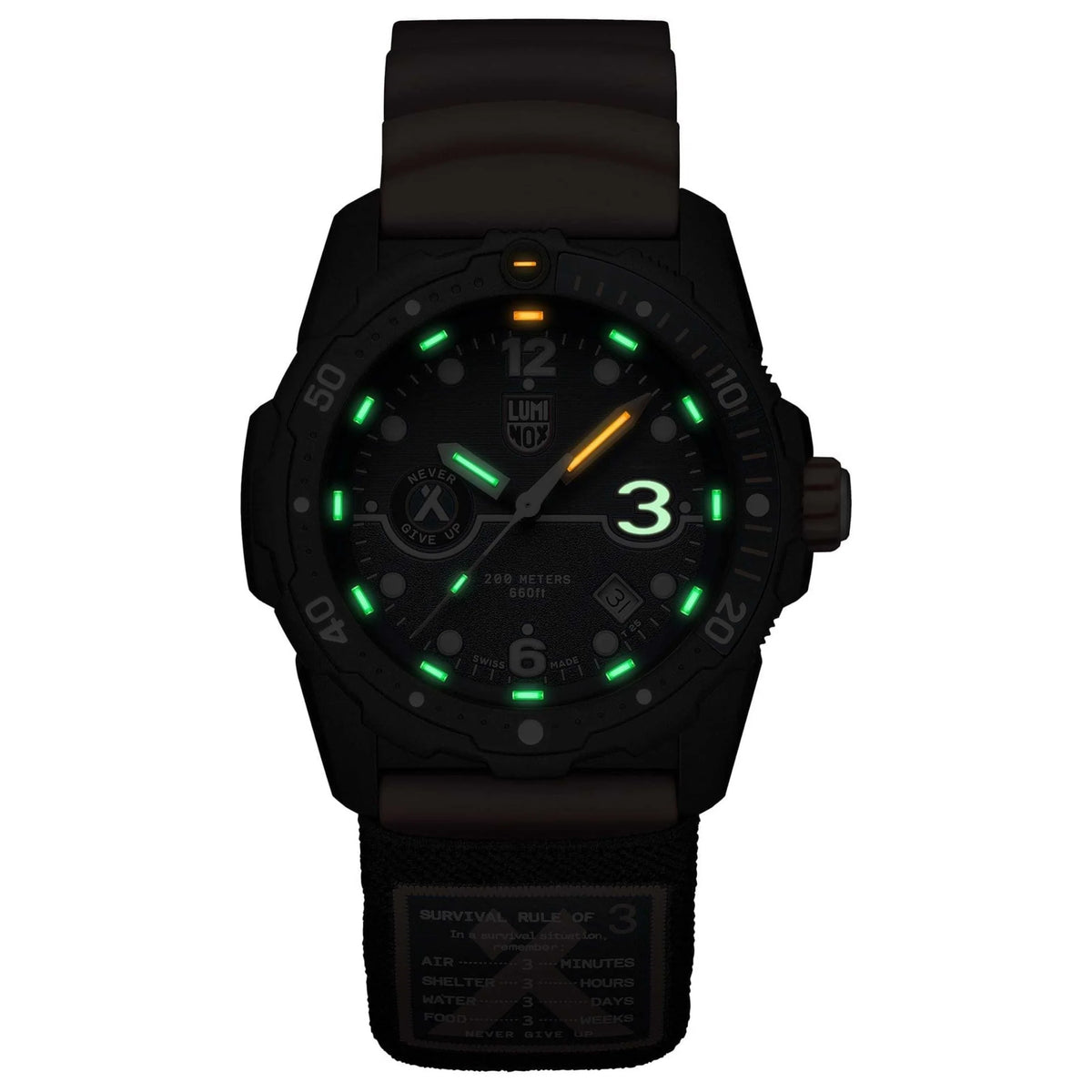 Luminox BEAR GRYLIS SURVIVAL SEA SERIES Blue/Orange Divers Watch