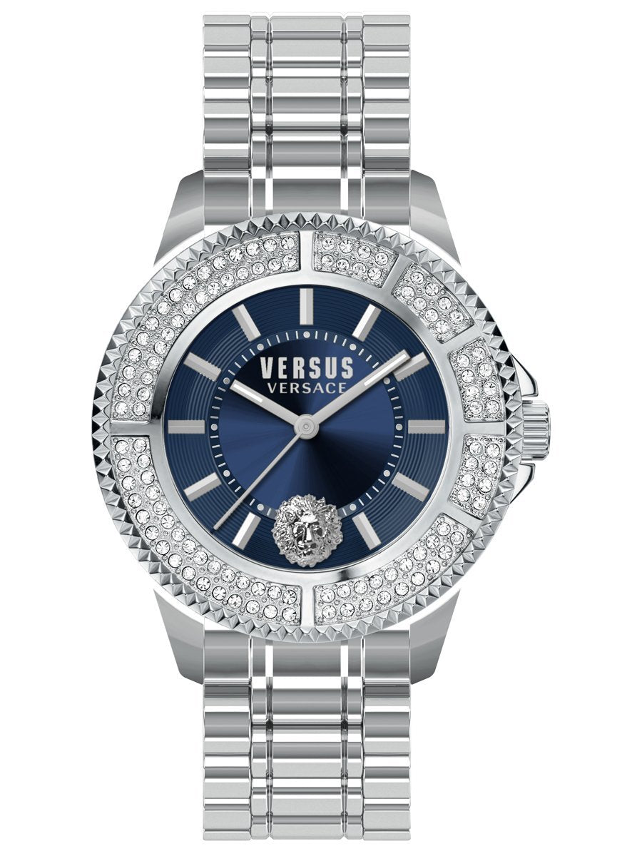 Versus Versace TOKYO CRYSTAL 42mm Silver/Blue Women's Watch