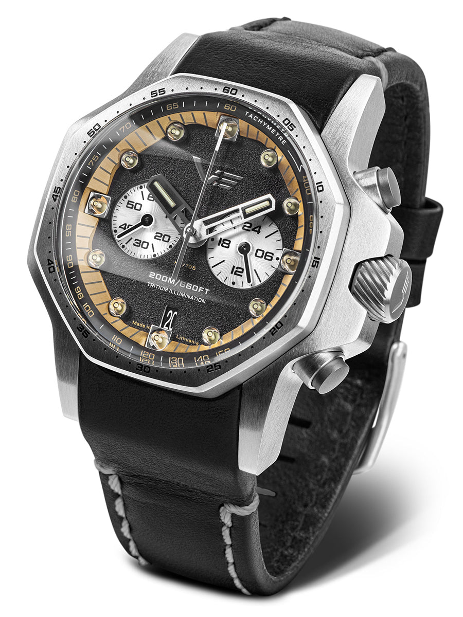 ロシア   ノヴァヤゼムリャ産水晶  No8 Vostok-Europe Atomic Age Andrei Sakharov Men's watch Stainless