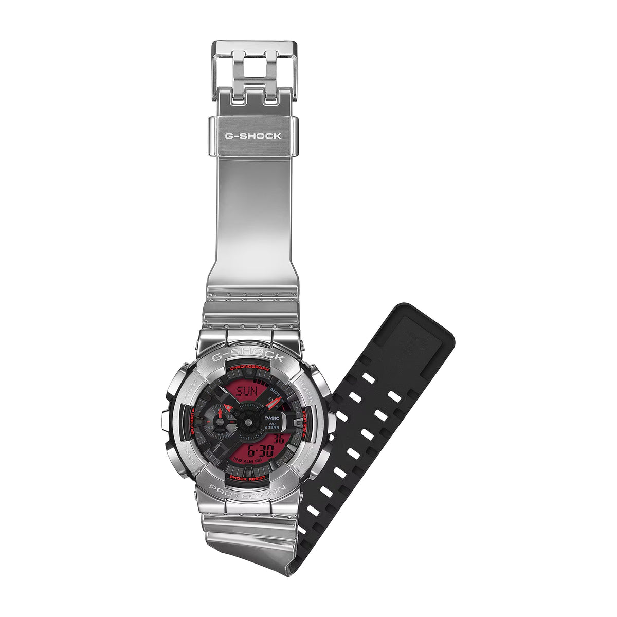 Casio G-Shock FINE METALLIC Red Mens Ana-Digi Sports Watch