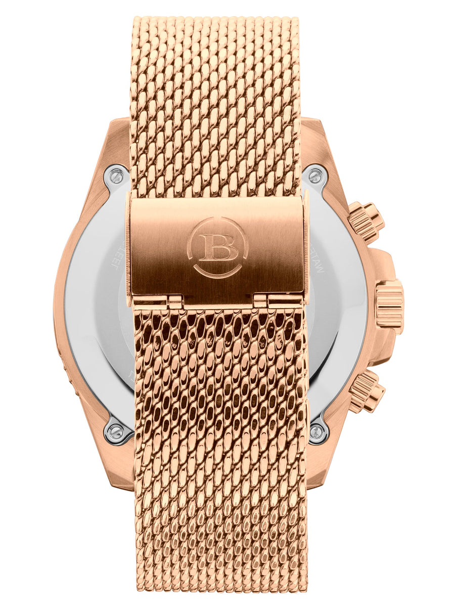 Brera Orologi BRSPMIC4402-SS-MIL Mistral Mens Rose-Gold 