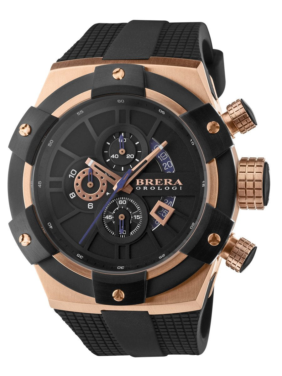 Brera Orologi SUPERSPORTIVO Men's Italian 48mm Black