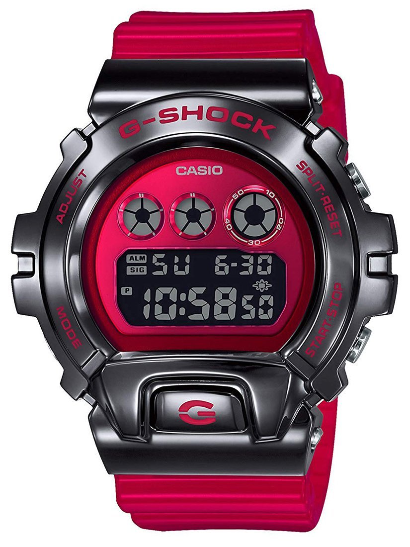 B'z×G-SHOCK レッド Casio G-Shock METAL BEZEL 25th Anniv Red/Black Mens Watch GM6900B
