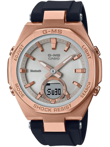 Casio G-Steel G-MS Ana-Digi Womens Black & Rose Gold Watch MSGB100G-1A - Shop at Altivo.com