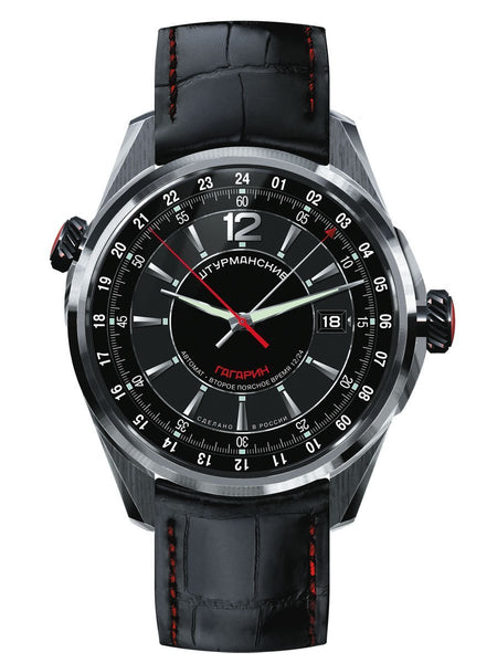 Sturmanskie GAGARIN 24 HOURS Automatic Black Mens Watch 2426/4571144 - Shop at Altivo.com