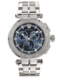 Versace GRECA CHRONO 45mm Mens Silver / Blue Watch VEPM00420 - Shop at Altivo.com