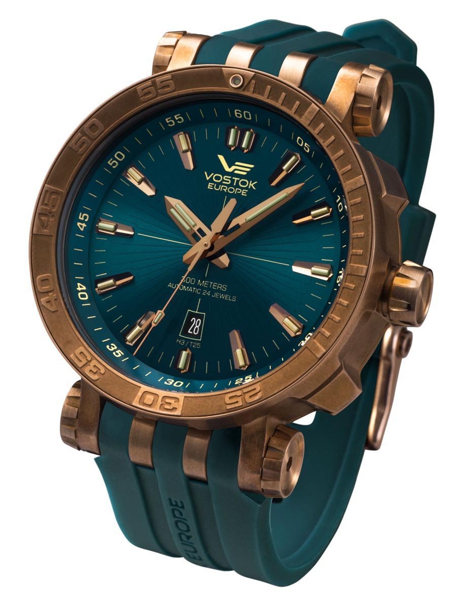 Vostok-Europe ENERGIA 2 Men's Green Gold Diver Watch NH35A-575O286