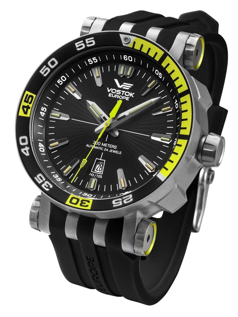 Vostok-Europe ENERGIA 2 Men's Titanium Black Diver Watch NH35A