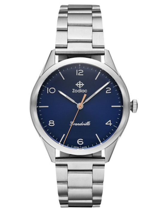 Zodiac Grandville Blue Dial, Silver Stainless Steel Men's Watch Zodiac Grandville Blue Dial, Silver Stainless Steel Men's Watch