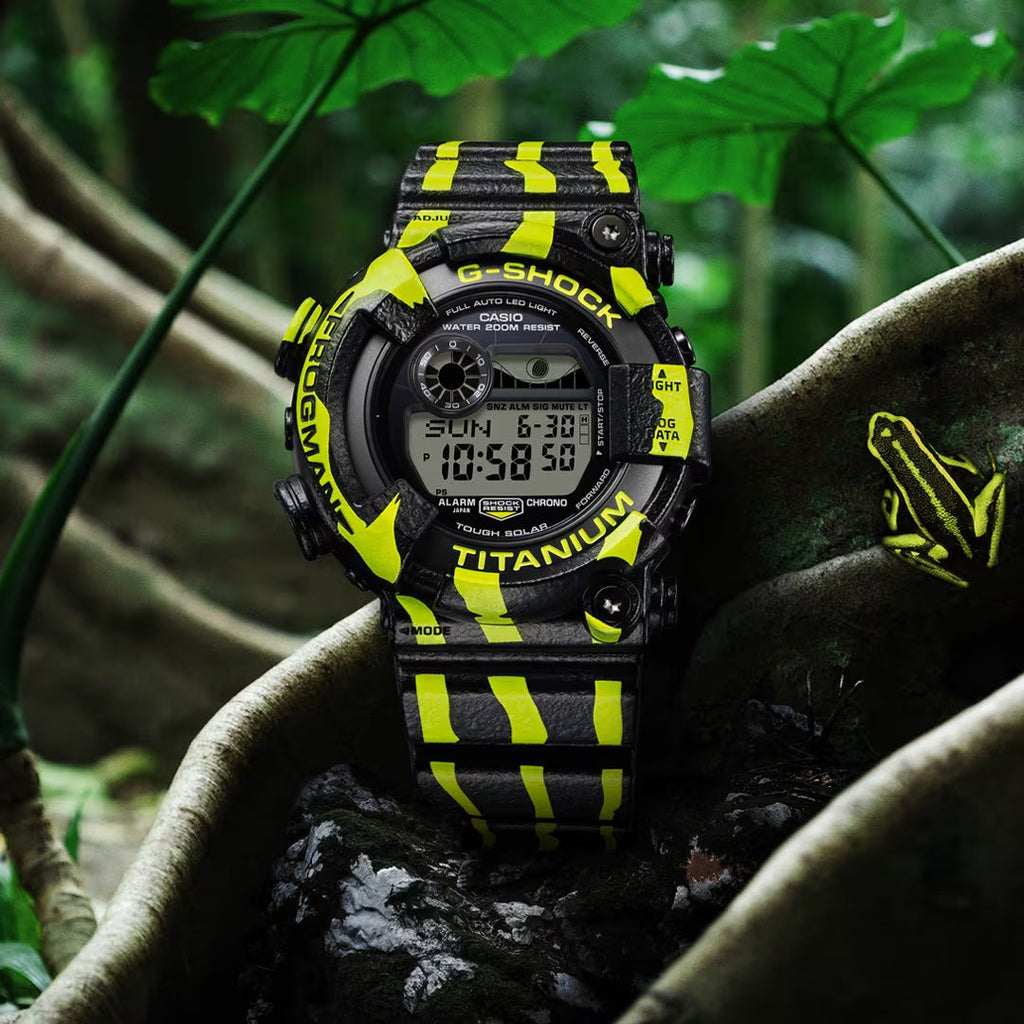 G-Shock's Three-Striped Poison Dart Frog Frogman Diving Watch