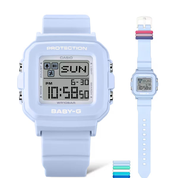 Casio BABY-G+PLUS Pixel Art Blue Digital Womens/Girls Watch BGD10L-2