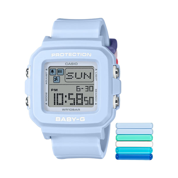 Casio BABY-G+PLUS Pixel Art Blue Digital Womens/Girls Watch BGD10L-2