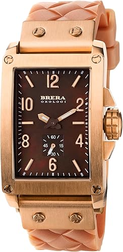 Brera Orologi Francesca Chrono Brown MOP and Woven Silicone Band BWFR13082 - Shop at Altivo.com