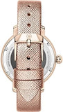 Brera Orologi "Valentina Modern" BRVAMO3802 - Silver Dial, Rose Gold Case and Leather Strap - 38mm Watch - Shop at Altivo.com