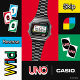 CASIO x UNO™ Collaboration Vintage Series Black Digital Watch A168WEUC-1A - Shop at Altivo.com