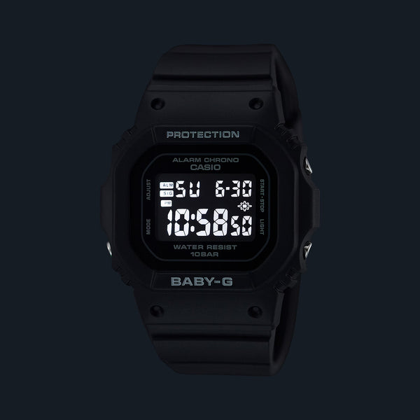 Casio Baby-G All Black Alarm Timer Shock Resistant Digital Womens Watch BGD565U-1 - Shop at Altivo.com