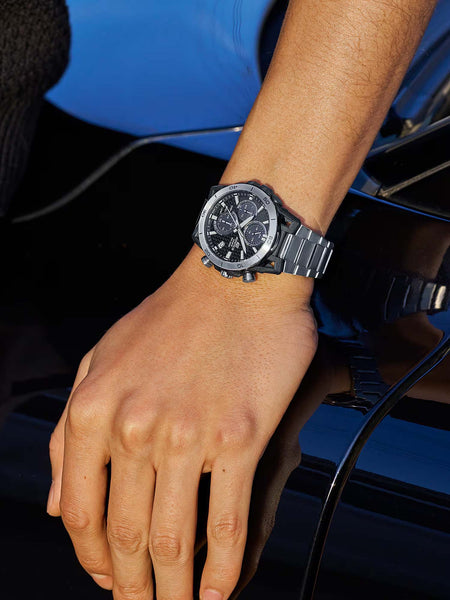 Casio EDIFICE SOSPENSIONE Steel Carbon Solar Chrono Mens Watch EQS960D-1AV - Shop at Altivo.com