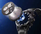 Casio EDIFICE SOSPENSIONE Steel Carbon Solar Chrono Mens Watch EQS960D-1AV - Shop at Altivo.com