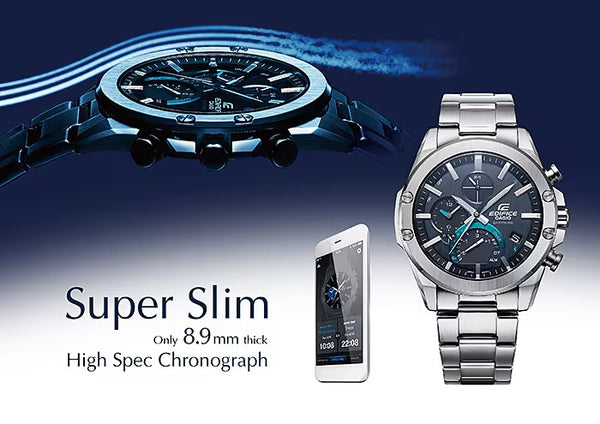 Casio Edifice Bluetooth EQB1000D-1A Slim Analog Mens Watch - Shop at Altivo.com