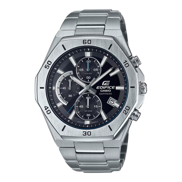 Casio Edifice EFB680D-1A Black/Silver Chronograph Analog Mens Watch - Shop at Altivo.com