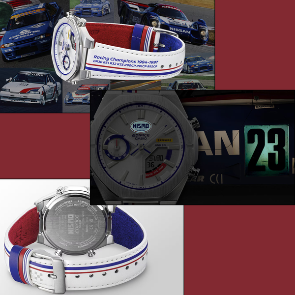 Casio Edifice NISMO Leather Nissan Motorsport Limited Edition Leather Watch - Shop at Altivo.com