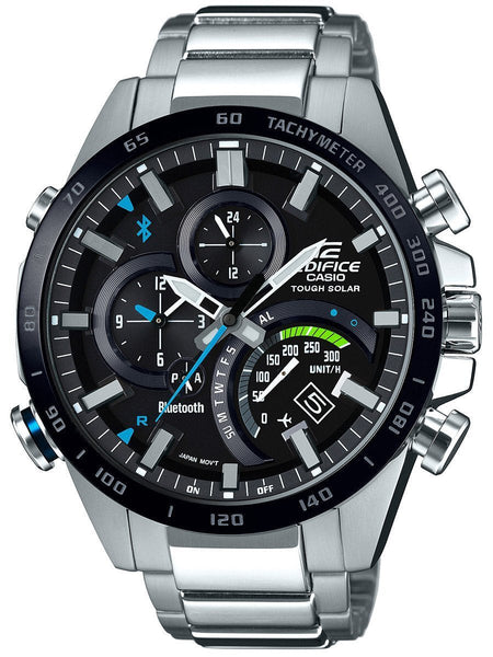 Casio Edifice Smartphone Link Solar Powered Mens Watch EQB501XDB-1A - Shop at Altivo.com