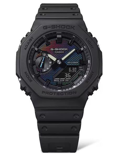 Casio G-SHOCK Ana/Digi RAINBOW BRICK Mens Watch GA2100RW-1A - Shop at Altivo.com
