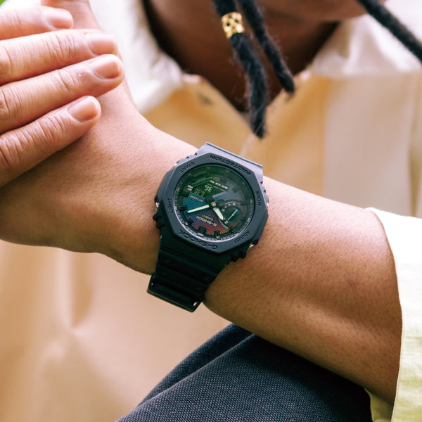 Casio G-SHOCK Ana/Digi RAINBOW BRICK Mens Watch GA2100RW-1A - Shop at Altivo.com