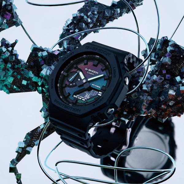Casio G-SHOCK Ana/Digi RAINBOW BRICK Mens Watch GA2100RW-1A - Shop at Altivo.com