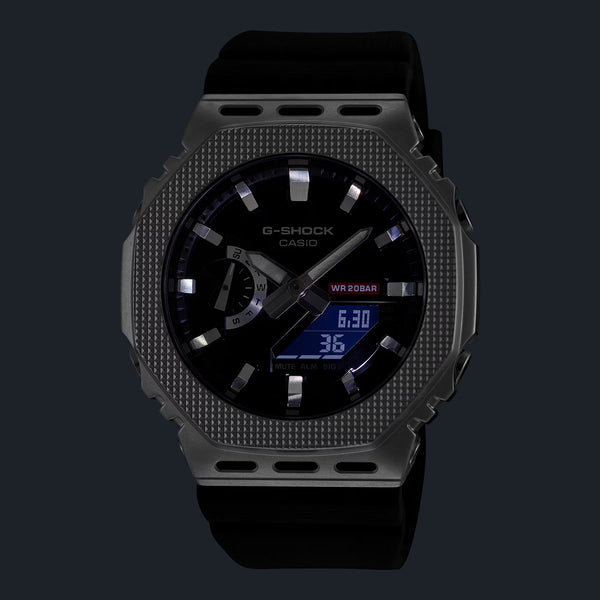 Casio G-SHOCK G-STEEL Textured Mens Black/Silver Watch GM2100M-1A - Shop at Altivo.com