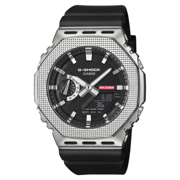Casio G-SHOCK G-STEEL Textured Mens Black/Silver Watch GM2100M-1A - Shop at Altivo.com