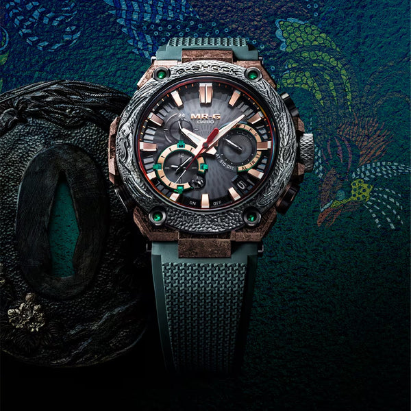 Casio G-SHOCK MR-G MRG-B2000KT-3A Turquoise/Copper Phoenix Mens Watch - Shop at Altivo.com