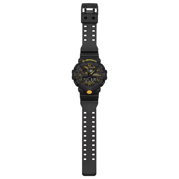 Casio G-Shock CAUTION YELLOW GA700CY-1A World Time Alarm Ana-Digi Mens Watch - Shop at Altivo.com