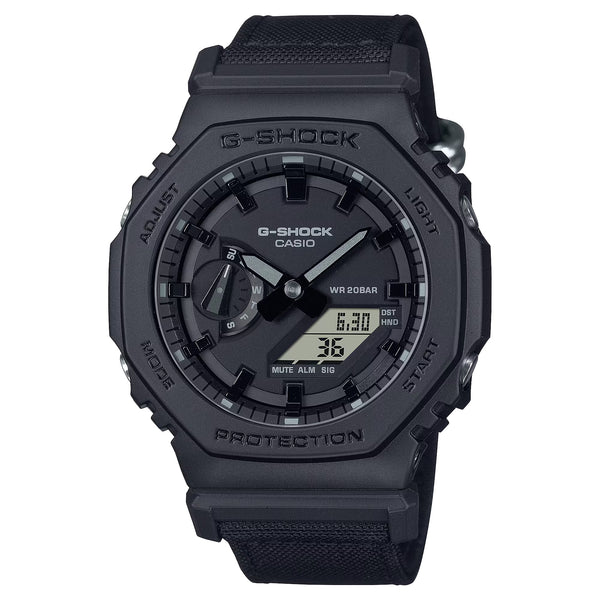 Casio G-Shock CORDURA STREET SMART All Black Ana-Digi Mens Watch GA2100BCE-1A - Shop at Altivo.com