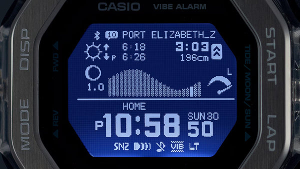 Casio G-Shock G-LIDE Digital Blue Metal Bluetooth Surfing Mens Watch GBX100S-2 - Shop at Altivo.com