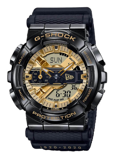 Casio G-Shock G-STEEL x NEW ERA Ion-Plated Black/Gold Mens Watch GM110NE-1A - Shop at Altivo.com
