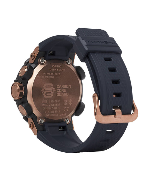 Casio G-Shock G-Steel GSTB200G-2A Blue/Rose Gold Solar Bluetooth Watch - Shop at Altivo.com