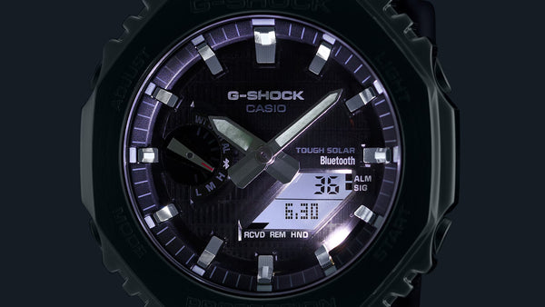 Casio G-Shock G-Steel METALLIC BURGUNDY GBM2100A-4B Bluetooth Solar Mens Watch - Shop at Altivo.com