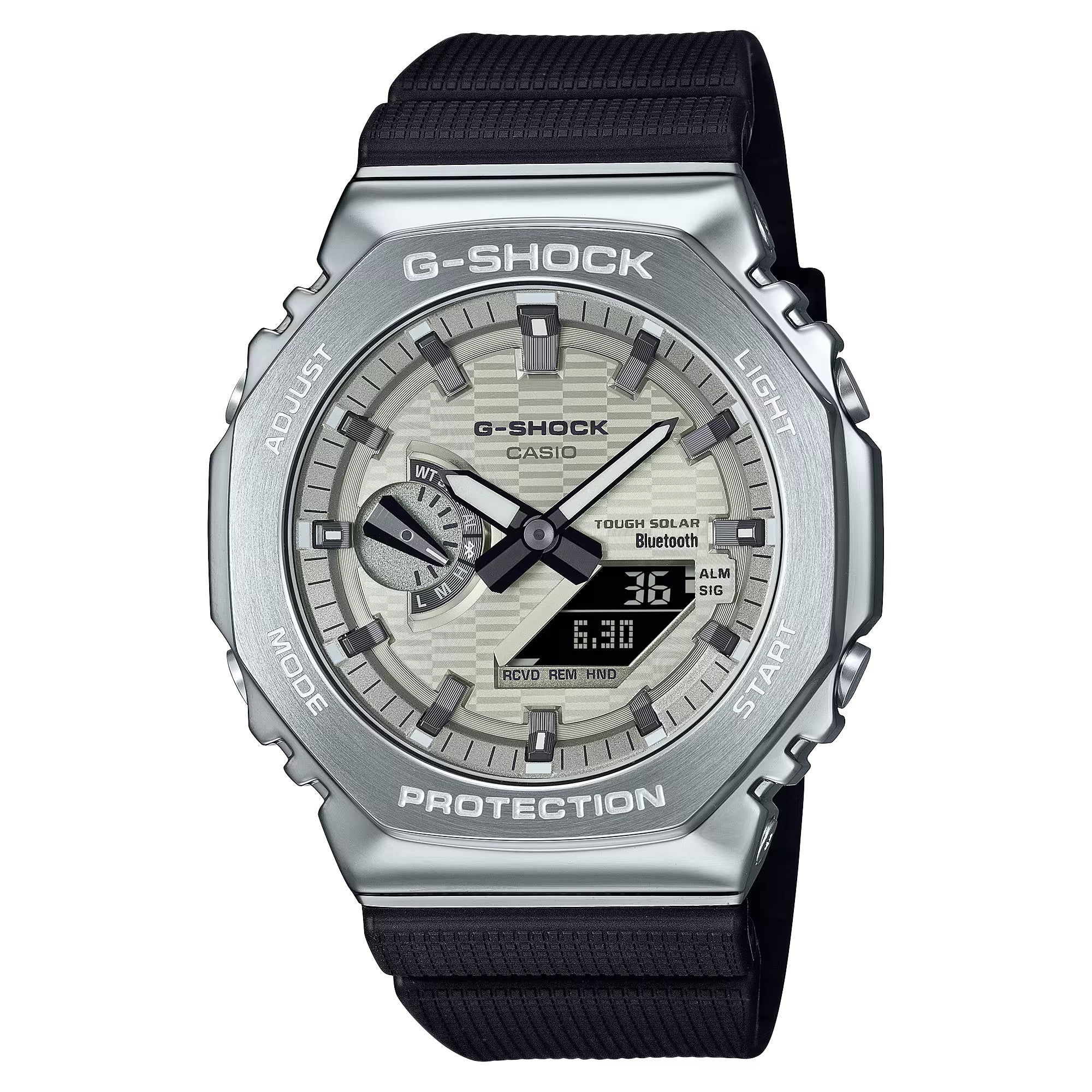 G-SHOCK Bluetooth Solar 金属ベルト Casio Men's G-Shock Bluetooth Full Metal Silver Solar Power