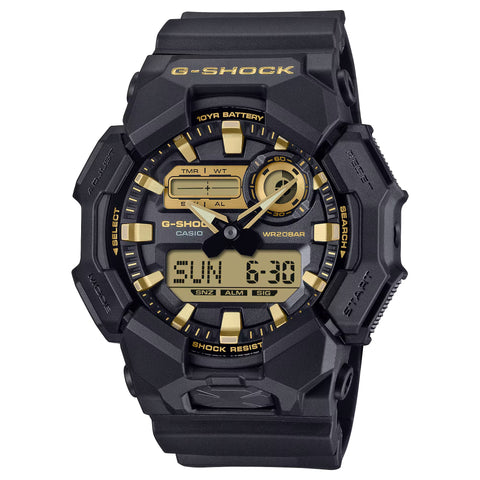 Casio G-Shock GA010GB-1A9 Gold/Black Mens Ana-Digi Watch - Shop at Altivo.com