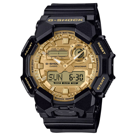 Casio G-Shock GA010GGB-1A9 Black/Gold Mens Ana-Digi Watch - Shop at Altivo.com