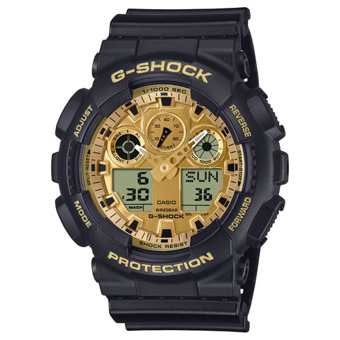 Casio G-Shock GA100GGB-1A9 Black Gold Mens Ana-Digi Watch - Shop at Altivo.com