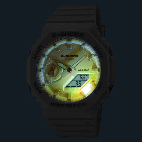 Casio G-Shock GA2100TL-7A Beach Timelapse White Watch GA2100TL-7A - Shop at Altivo.com
