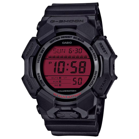 Casio G-Shock GD010BBR-1 Black Red Large Digital Mens Watch - Shop at Altivo.com