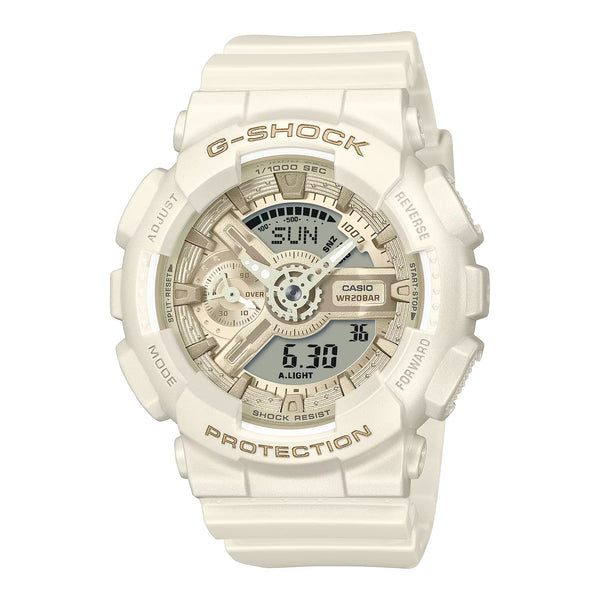 Casio G-Shock GMAS110ST-7A Womens Ana-Digi White Watch - Shop at Altivo.com